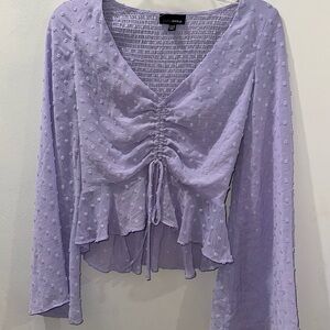 Lilac summer ruffle top size XS
